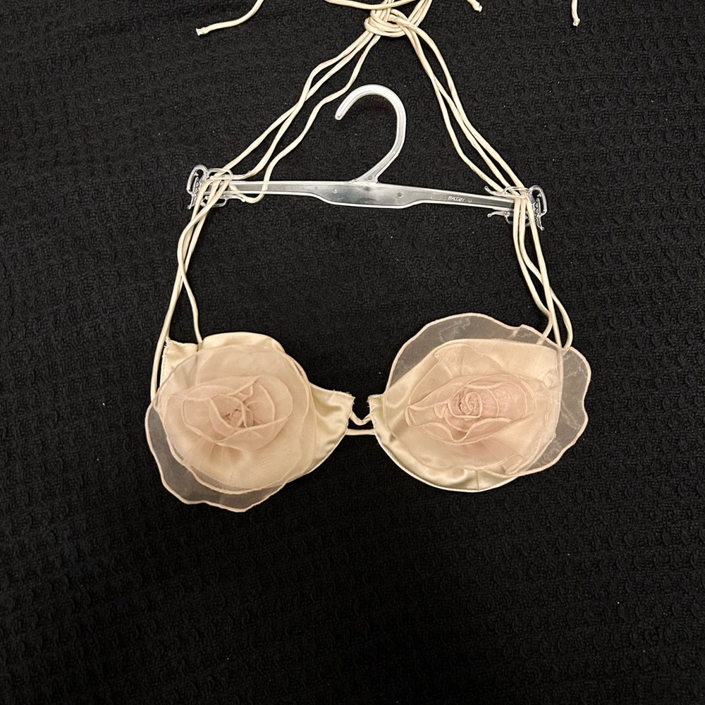 DONATING SOON Cream Floral Bralette
